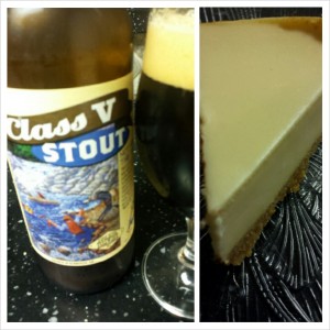 Class V Stout with Cheesecake